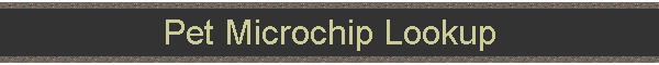 Pet Microchip Lookup
